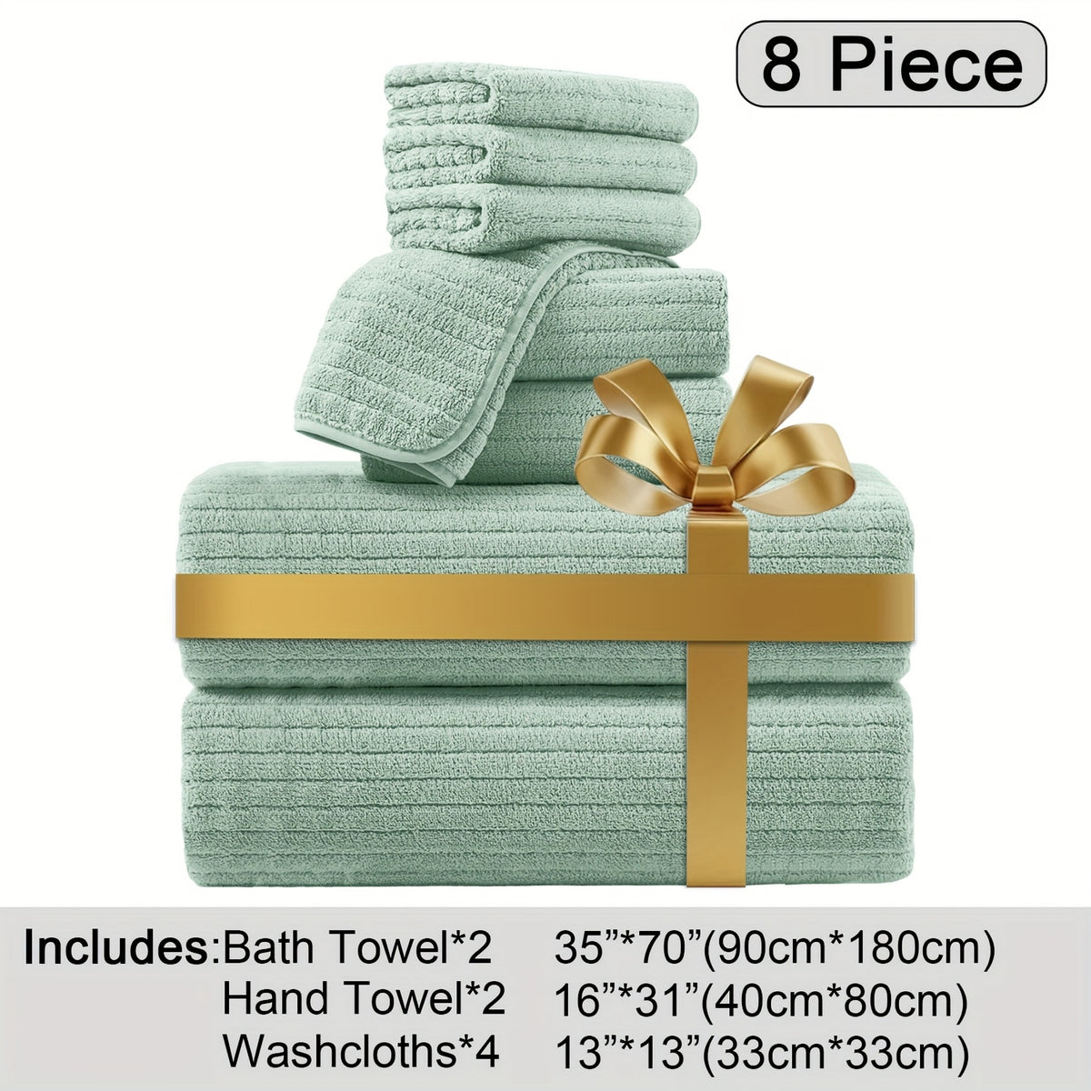 Oversized Bath Towel Set Microfiber XL – Super Absorbent Quick Dry Extra Large Bath Sheets for Family & Hotel, Soft Plush Shower Towels, 4-Piece & 8-Piece Sets, Multiple Colors & Patterns
