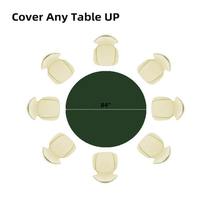 Disposable Plastic Tablecloth 12-Pack – Heavy Duty Table Cover for Parties, 84" Round & 54"x108" Rectangle, 22 Colors for Kitchen Dining Outdoor Events