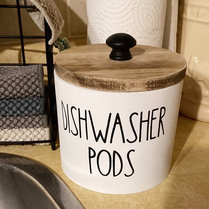 Bohemian Wooden Laundry Ball Rack & Round Storage Organizer - Space Saving Kitchen Bathroom Container, Farmhouse Decor Gift, Multi-Purpose Detergent Holder