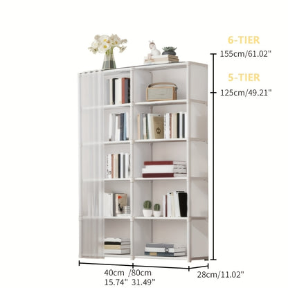 6-Tier Multi-Purpose Storage Rack 15.75 Inch Dust-Proof Shelving Unit Easy Assembly Organizer for Clothes, Books & Miscellaneous – Utility Shelf for Office, Bedroom, Living Room, Classroom & Dorm