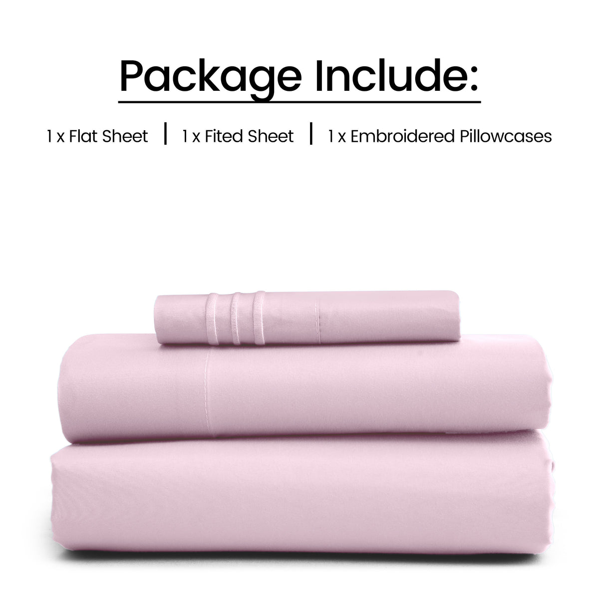 1800 Series Bed Sheets Set 4 Pieces – Brushed Microfiber Deep Pocket Sheet Set with Pillowcases, Cooling & Breathable Bedding for All Seasons, Fade Resistant, Fits Mattresses Up to 16 Inches