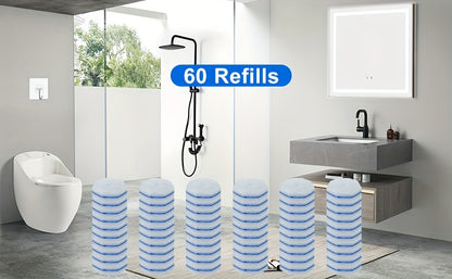 Disposable Toilet Wand Refills 58 or 120 Pack, Toilet Brush Replacement Heads with Upgraded Fiber Bristles, Compatible with Clorox ToiletWand System, Deep Clean Toilet Bowl, Bathtub & Sink