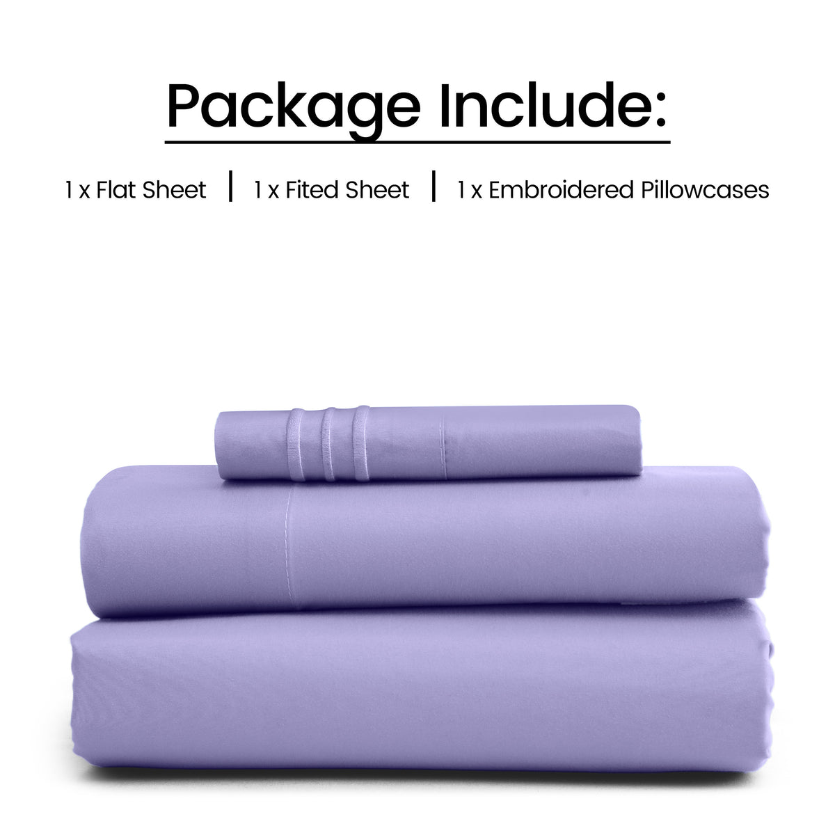 1800 Series Bed Sheets Set 4 Pieces – Brushed Microfiber Deep Pocket Sheet Set with Pillowcases, Cooling & Breathable Bedding for All Seasons, Fade Resistant, Fits Mattresses Up to 16 Inches