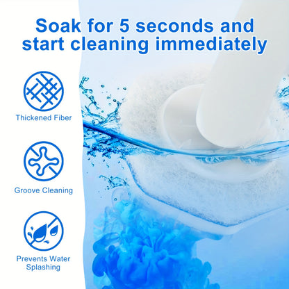 Disposable Toilet Wand Refills 58 or 120 Pack, Toilet Brush Replacement Heads with Upgraded Fiber Bristles, Compatible with Clorox ToiletWand System, Deep Clean Toilet Bowl, Bathtub & Sink