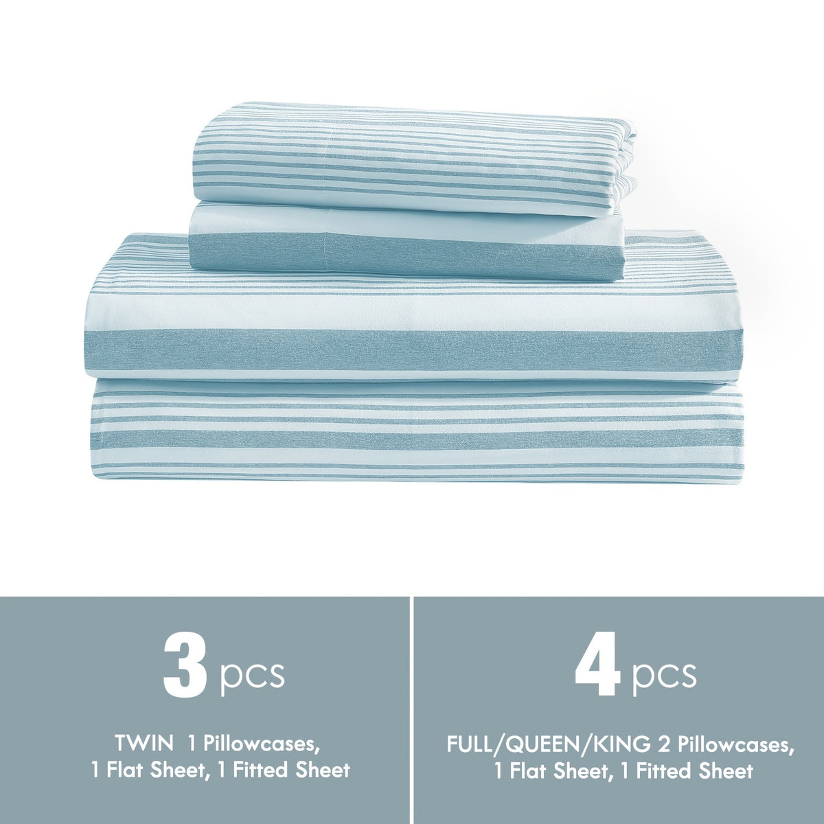 Fitted Sheet Deep Pocket Microfiber - Soft Breathable Cooling Bed Sheet Twin Full Queen King, Wrinkle & Fade Resistant, 14 Colors Available for Bedroom Dorm Guest Room