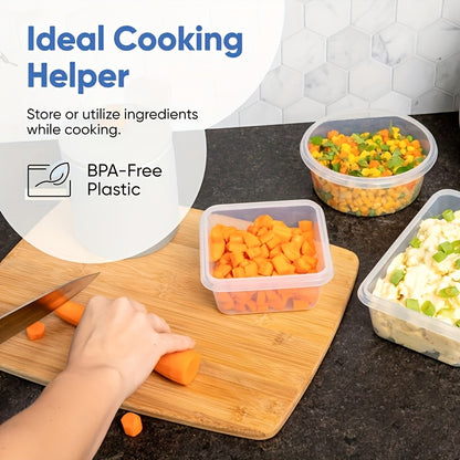 Food Storage Container Set 48 Piece – Airtight Leak-Proof BPA-Free Stackable Plastic Containers with Lids, 8 Sizes Microwave Freezer Dishwasher Safe, Kitchen Pantry Meal Prep Organizer with Labels & Marker