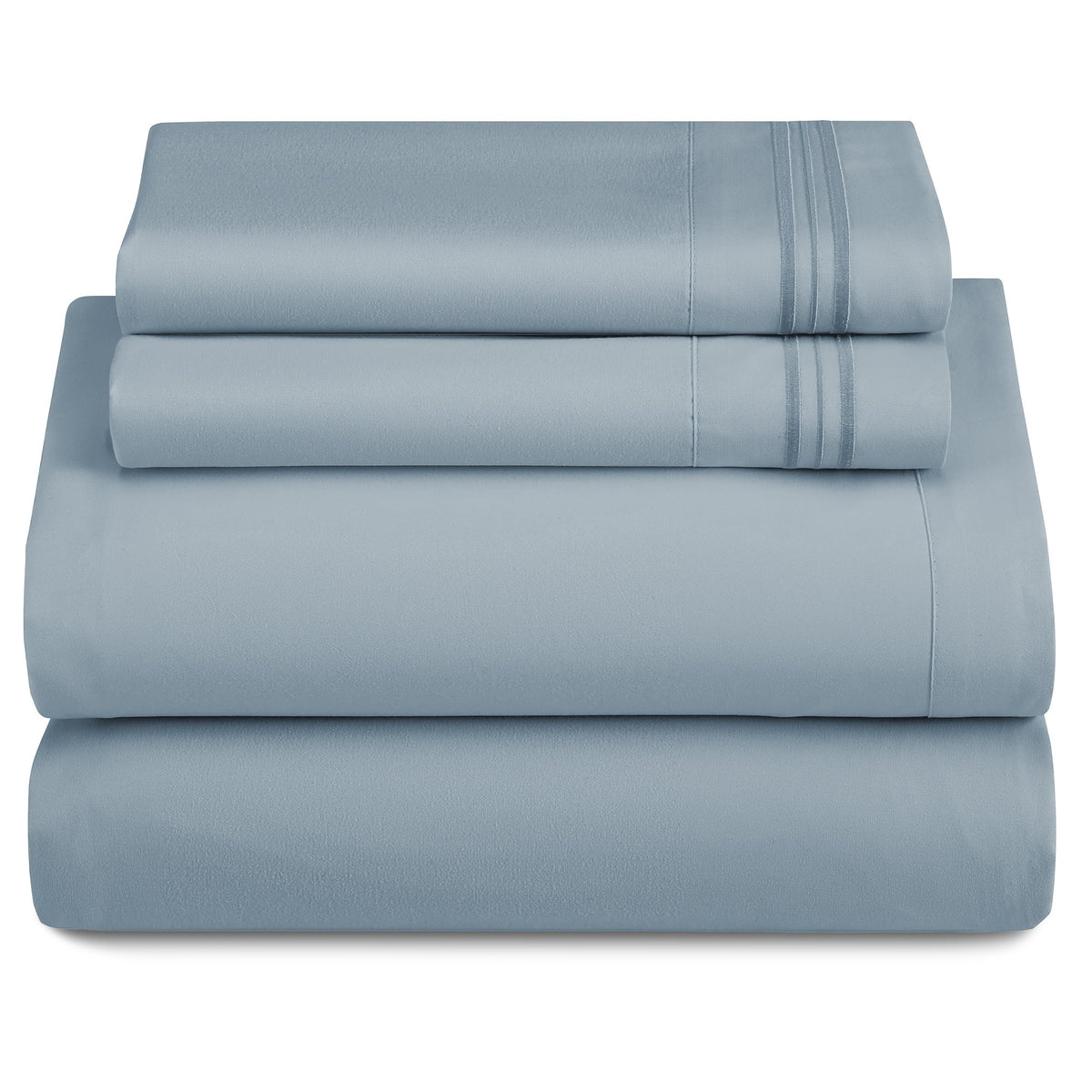 Soft Microfiber Bed Sheet Set 4-Piece 1800 Series 16 Inch Deep Pocket Hotel Luxury Cooling Sheets with Embroidered Pillowcases, Fade & Shrink Resistant, Twin to Cal King, 20 Colors