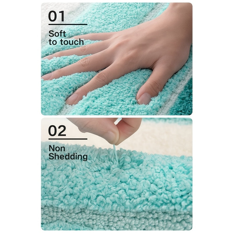 Extra Thick Chenille Bath Rug Non-Slip Absorbent Luxury Bathroom Mat – Soft Plush Pile, Machine Washable, Multiple Colors & Sizes for Bathroom Decor