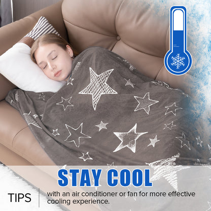 Cooling Blanket for Hot Sleepers Double Layer Cool Touch Summer Throw Lightweight Breathable Blanket for Bed Couch Sofa RV Travel Warm Nights Multiple Colors Sizes 50x70 60x90 90x90 108x90