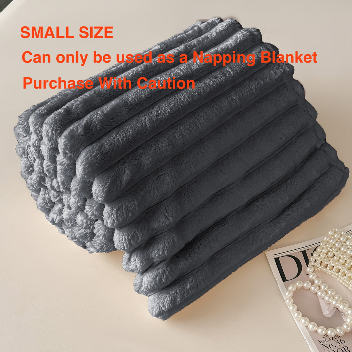 Soft Flannel Throw Blanket Rabbit Fur Texture Jacquard Geometric Pattern for Bed Couch Sofa - Cozy All Season Fleece Blanket for Nap Camping Office, Gift for Friends & Family (Ivory, Dark Gray, Pink, Linen)