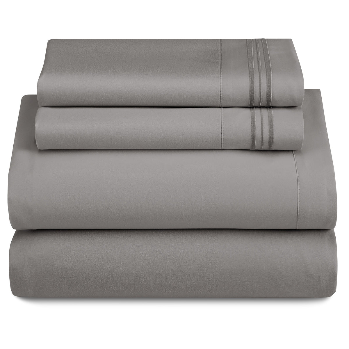 Soft Microfiber Bed Sheet Set 4-Piece 1800 Series 16 Inch Deep Pocket Hotel Luxury Cooling Sheets with Embroidered Pillowcases, Fade & Shrink Resistant, Twin to Cal King, 20 Colors