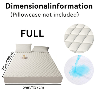 Waterproof Mattress Protector with Side Storage Pocket, Diamond Quilted Deep Pocket Mattress Cover – Breathable Cooling Mattress Pad, Soft Noiseless Bed Protector for Twin Full Queen King, Multiple Colors