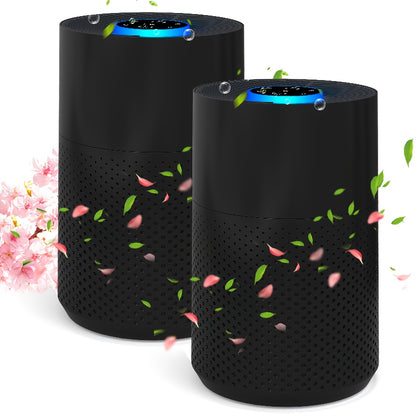 H13 True HEPA Air Purifier for Home Bedroom 3-in-1 Filter Sleep Mode Removes Allergies Pet Dander Dust Smoke Pollen Odor for Pets Hair Smokers White