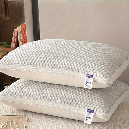 Cooling Bed Pillows Set of 2 - Hotel Grade Soft Neck Support Sleep Pillow for Side Back Stomach Sleepers, Cozy Breathable Pillow for Home Bedroom Dorm, Blue Gray Pink Indigo
