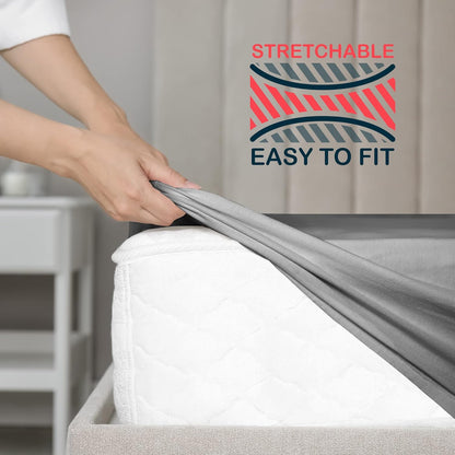 Fitted Sheet Brushed Microfiber Deep Pocket – Cooling Ultra Soft Silky Bed Sheet, Shrink & Fade Resistant, Fits Mattress Up to 16", Twin Twin XL Full Queen King Cal King, 8 Colors