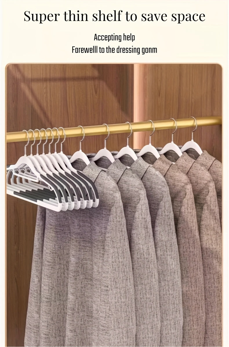 Non-Slip Clothes Hangers 30/20/10 Pack – Heavy Duty Plastic Hangers with 360° Rotating Hook, Space Saving Closet Organizer for Bedroom, Dorm & Bathroom