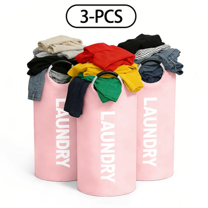 Foldable Laundry Basket with Handles Large Oxford Cloth Collapsible Hamper 3 Pack 4 Pack for Bedroom Bathroom Dorm Laundry Room Dirty Clothes Storage