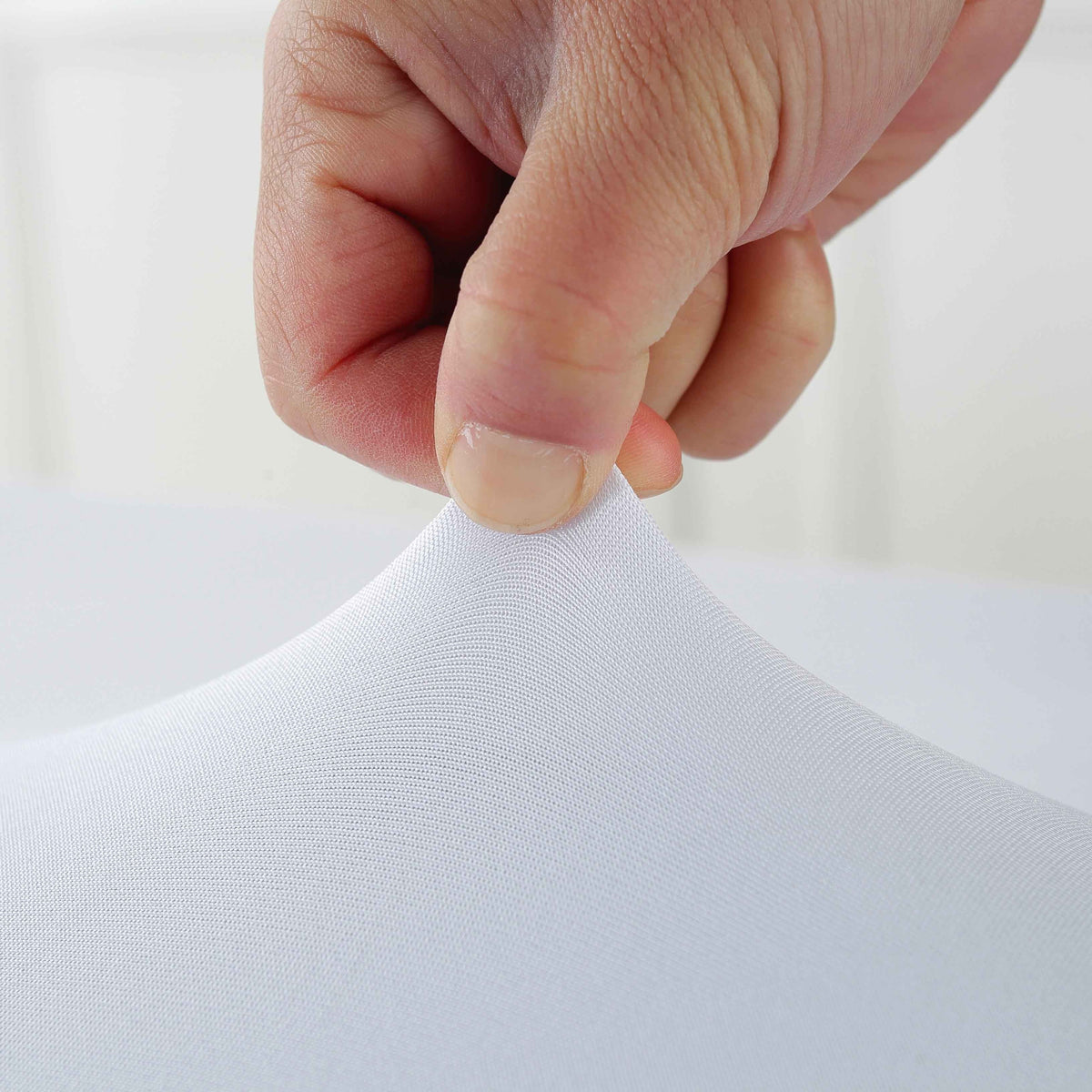 Spandex Tablecloth Fitted Stretch Table Cover 4ft 6ft 8ft - Wrinkle-Free Rectangle Table Cloth for Wedding, Party, Event, Banquet - 2-Pack Multi-Color Options White Black Navy Blue Pink