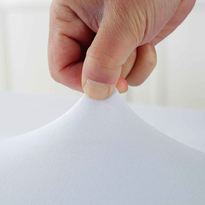 Spandex Tablecloth Fitted Stretch Table Cover 4ft 6ft 8ft - Wrinkle-Free Rectangle Table Cloth for Wedding, Party, Event, Banquet - 2-Pack Multi-Color Options White Black Navy Blue Pink