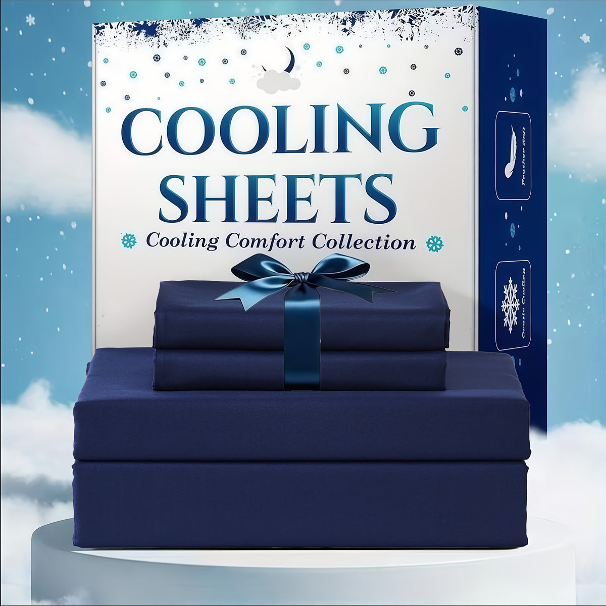 Cooling Bed Sheet Set 3 or 4 Piece Deep Pocket Fitted Sheet Flat Sheet Pillowcase Hotel Luxury Soft Wrinkle Free Twin Full Queen King Size 22 Colors