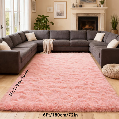 Machine Washable Shag Rug Super Soft Thick Plush Non-Slip Fluffy Carpet for Bedroom Living Room Study Dorm - 3x5 5x7 6x9 8x10 Ft - White Pink Gray Blue Green Black Home Decor Christmas Gift