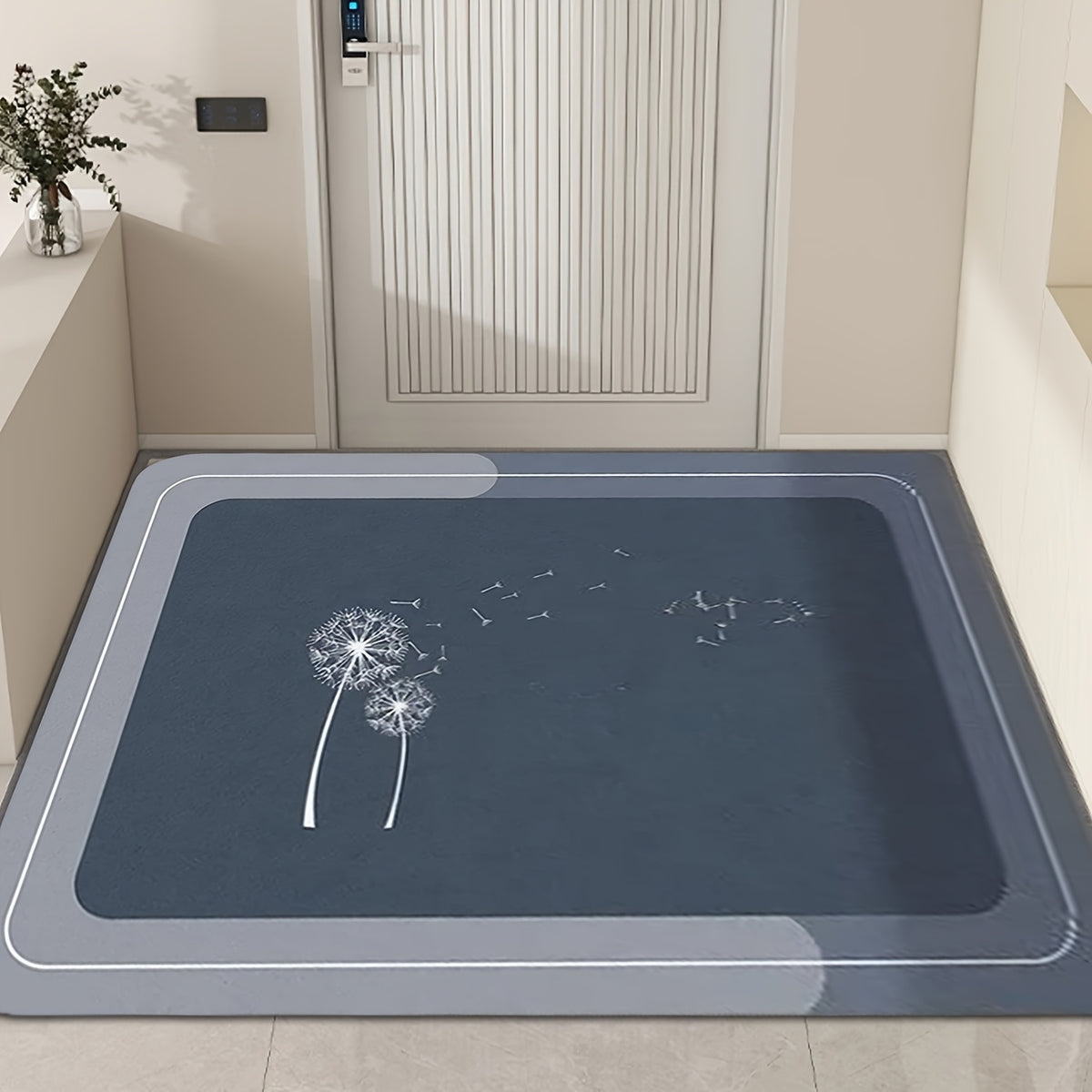 Diatomaceous Earth Bath Mat Non-Slip Quick Dry Absorbent Kitchen Floor Mat 2.5cm Thick 1750g/m² Soft Cushion Wipe Clean Bathroom Rug Anti-Slip Home Floor Mat