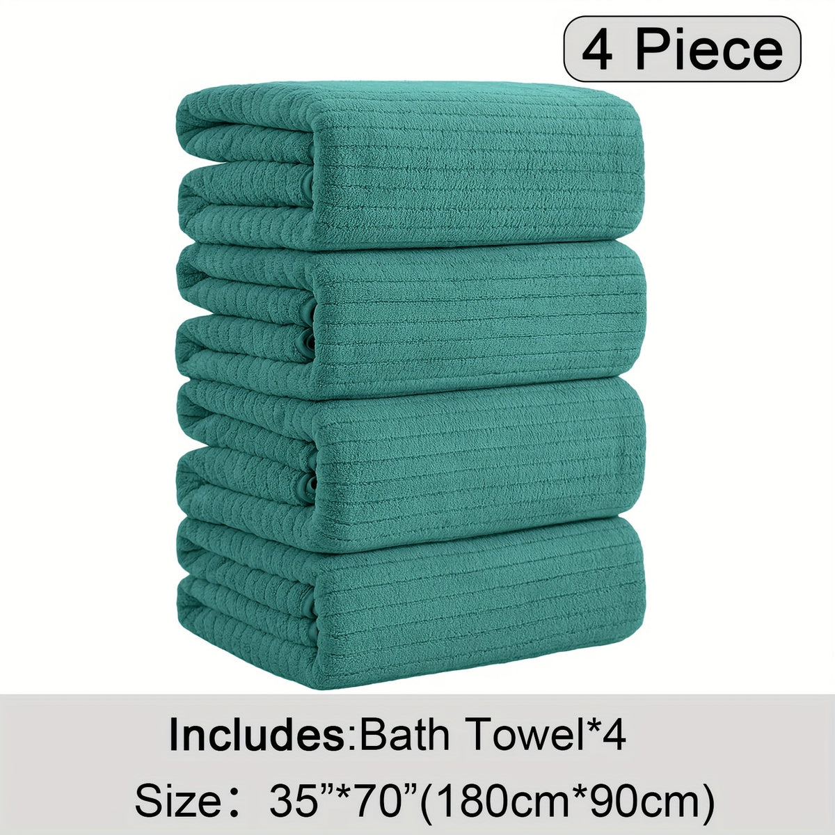 Oversized Bath Towels Set 4 Pack – 35"x70" Extra Large Microfiber Bath Sheets, Super Soft Absorbent Quick Dry Shower Towels for Bathroom, Hotel, Family, 13 Colors Available