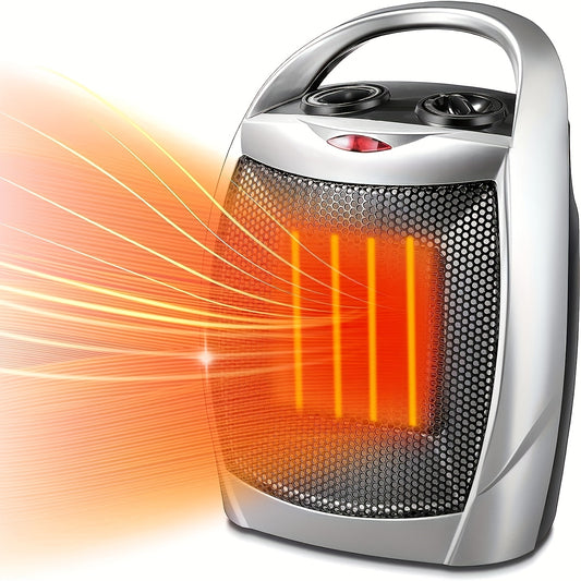 1500W Ceramic Space Heater Portable Electric Heater with Digital Display 5 Modes Adjustable Thermostat – Heats 200 Sq Ft Fast 2-Second Heating Overheat Tip-Over Protection Compact Indoor Room Heater