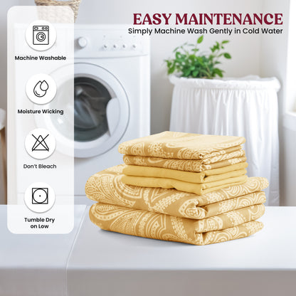 Deep Pocket Fitted Sheet Set 4-Piece Microfiber Soft Brushed Polyester Wrinkle Free Bed Sheets 10 Colors Twin Full Queen King California King