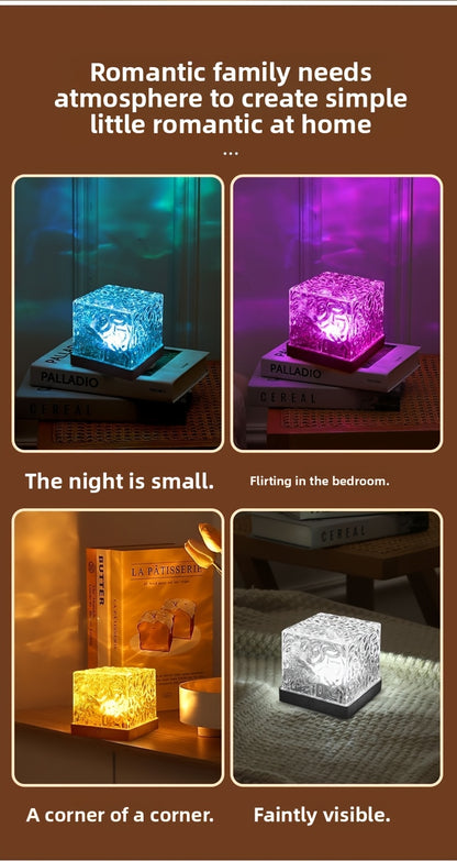Ocean Wave Projector Light 16 Color – 3D Holographic Water Ripple LED Night Light with Remote Control & Touch Switch, USB Powered Romantic Atmosphere Lamp for Bedroom, Living Room, Meditation & Relaxation