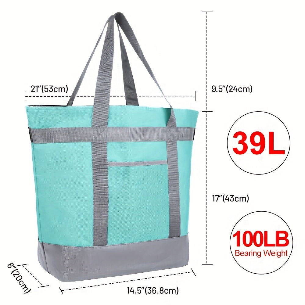 Insulated Reusable Grocery Tote Bag XXLarge 10.3 Gal Cooler Bag for Women Men – Food Delivery Bag Keep Food Cold Warm for Shopping Travel Beach Picnic Doordash