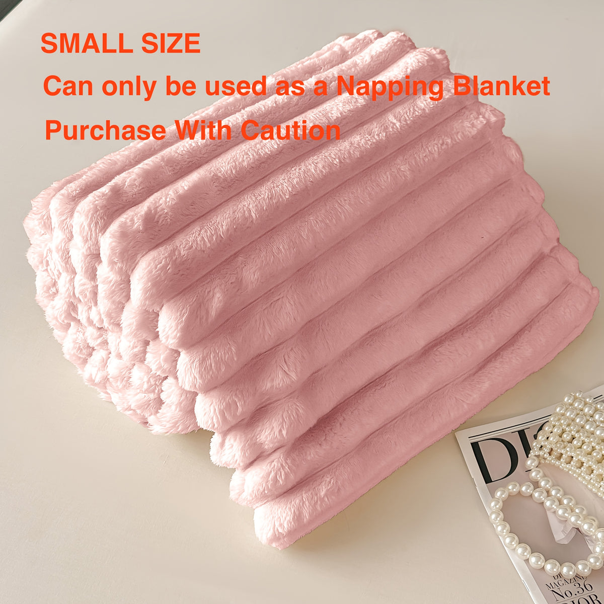Soft Flannel Throw Blanket Rabbit Fur Texture Jacquard Geometric Pattern for Bed Couch Sofa - Cozy All Season Fleece Blanket for Nap Camping Office, Gift for Friends & Family (Ivory, Dark Gray, Pink, Linen)