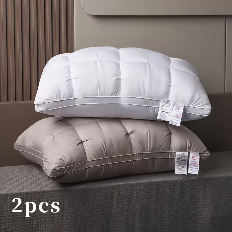 Hotel Quality Pillows 2 or 4 Pack Ultra-Soft Luxury Bed Pillows for Side Back & Stomach Sleepers - Machine Washable, All-Season Comfort Sleeping Pillows for Home Bedroom & Hotel Use, Perfect Gift Set