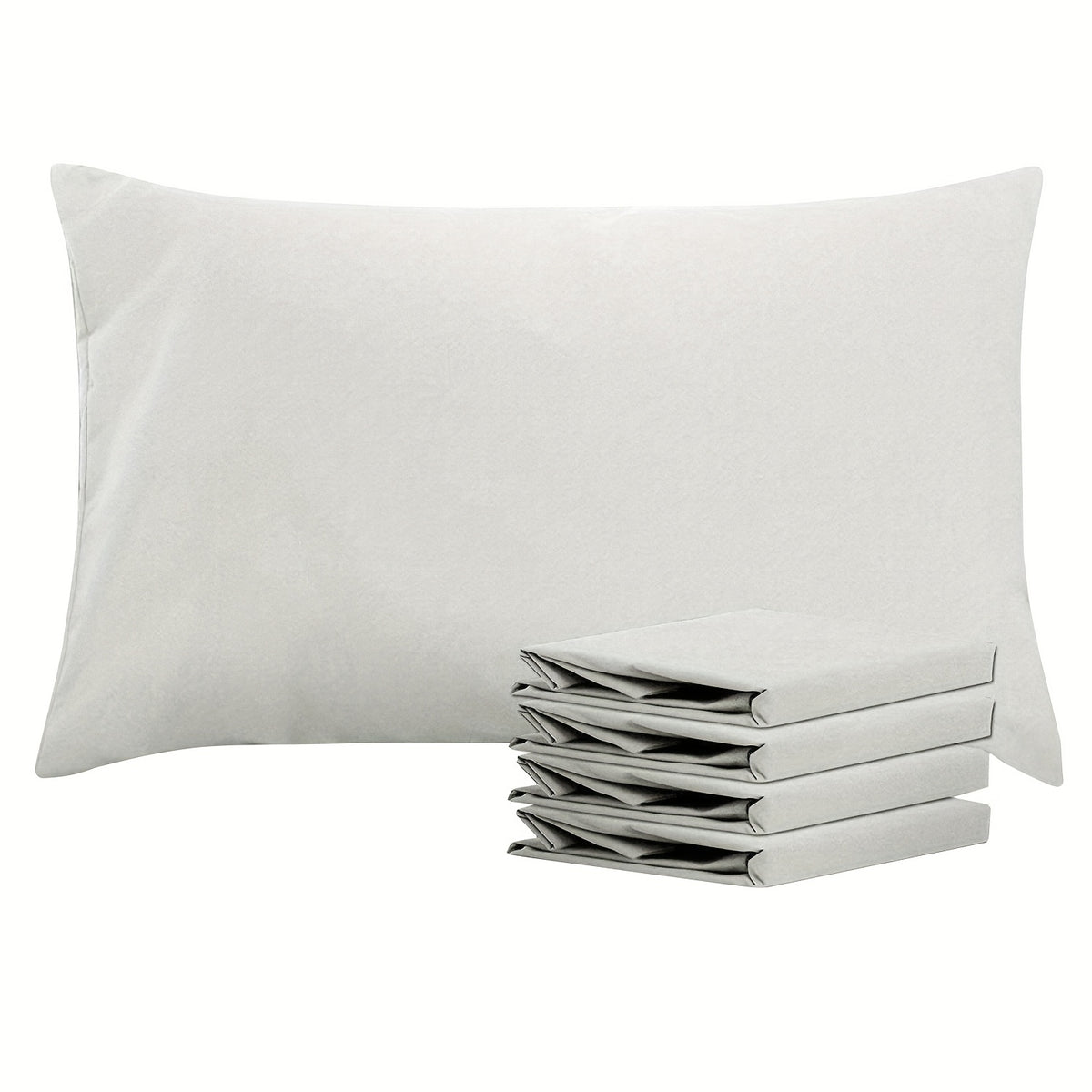 Pillowcases 4 Pack Queen Size Brushed Microfiber – Envelope Closure Soft Wrinkle-Free Fade-Resistant Solid Color Pillow Cases, 20x30 Inch, 32 Colors