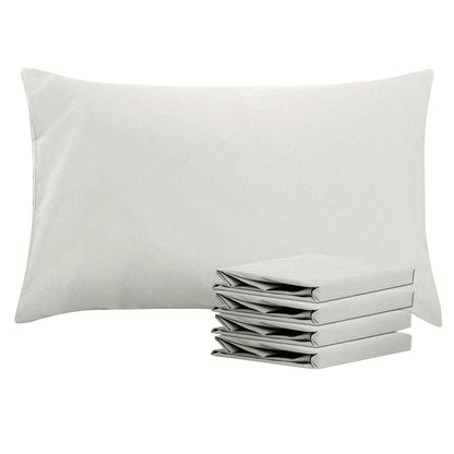 Pillowcases 4 Pack Queen Size Brushed Microfiber – Envelope Closure Soft Wrinkle-Free Fade-Resistant Solid Color Pillow Cases, 20x30 Inch, 32 Colors