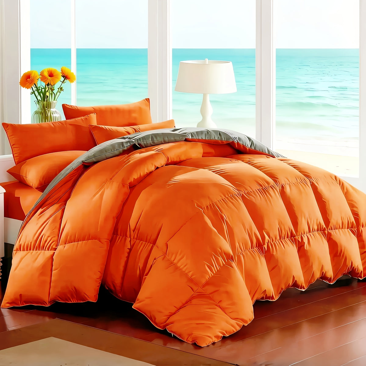 7-Piece Comforter Set Bed in a Bag - Soft Microfiber Down Alternative Comforter with Sheets Pillow Shams All Season Bedding Set Full Queen King, Multiple Colors