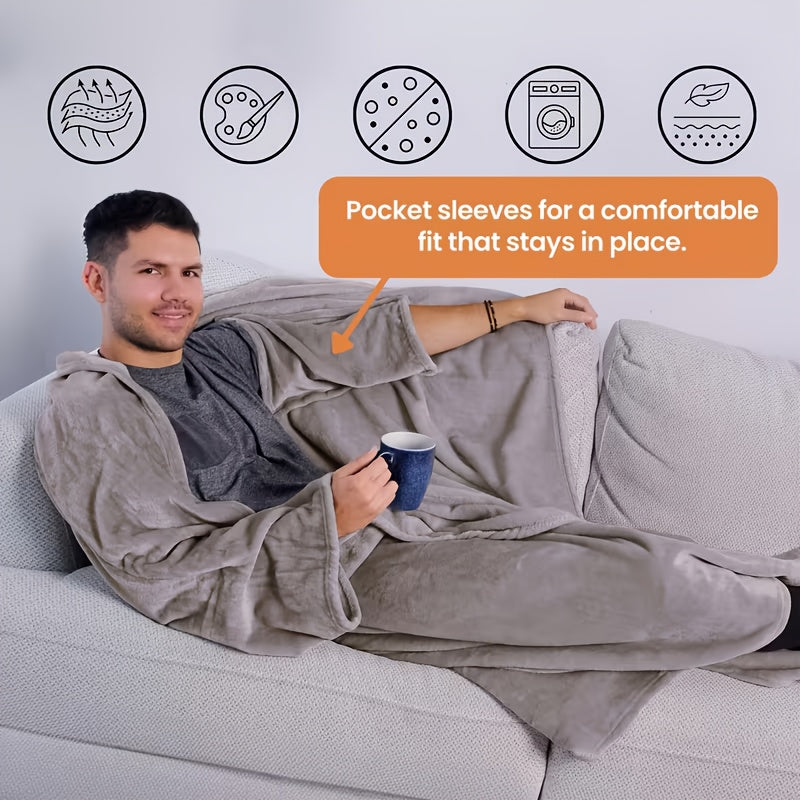 Portable Outdoor Blanket All Season Lightweight Soft Fabric Throw for Camping Picnic Travel Work Breaks, Cozy Warm Blanket for Men Women, Multiple Colors Grey Black Blue Pink Khaki, Perfect Gift