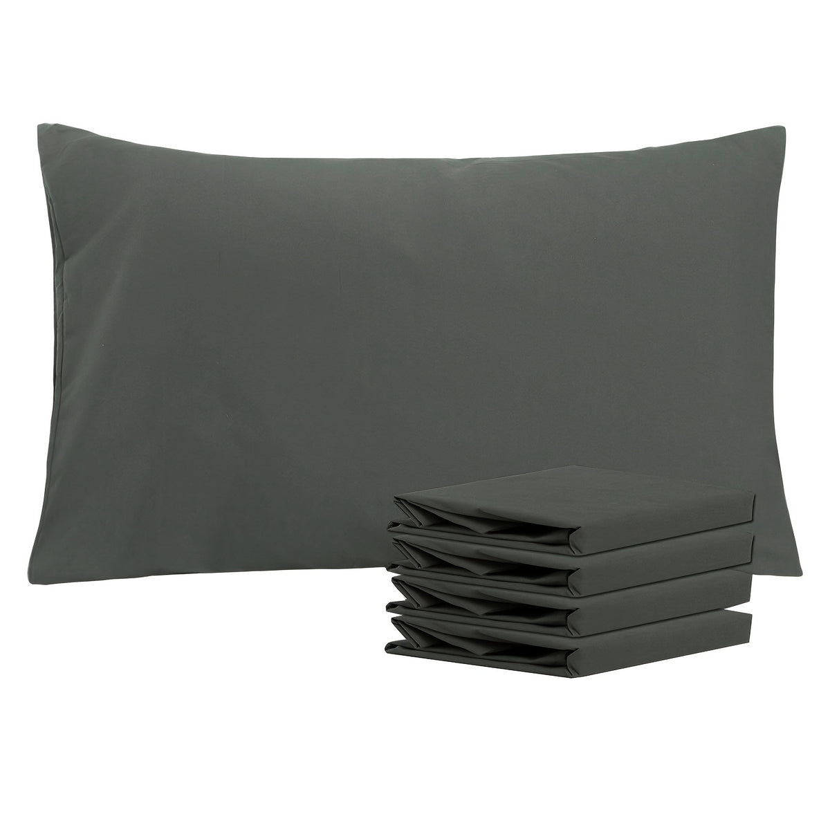 Pillowcases 4 Pack Queen Size Brushed Microfiber – Envelope Closure Soft Wrinkle-Free Fade-Resistant Solid Color Pillow Cases, 20x30 Inch, 32 Colors