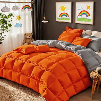 Comforter Sets Queen King Full 7 Piece Bed in a Bag – Soft Satin-Like Fabric, Breathable Quilt Set with Fitted Sheet, Flat Sheet & 4 Pillowcases, Multiple Colors for Bedroom Hotel School
