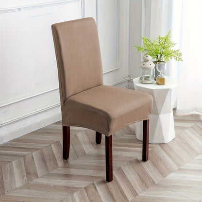 Dining Chair Covers Set of 4 6 Stretch Jacquard Slipcovers, Elastic Chair Cover for Dining Room Kitchen Wedding Office Living Room, Washable Furniture Protector in 9 Colors