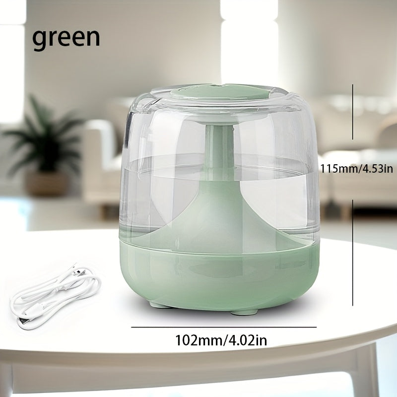 Cool Mist Humidifier with 7-Color Night Light – USB Powered, Ultra-Quiet 26dB, Dual Mist Modes, 24-Hour Runtime, Visible Water Tank for Bedroom, Living Room & Office