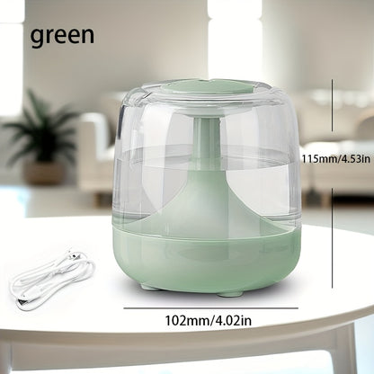 Cool Mist Humidifier with 7-Color Night Light – USB Powered, Ultra-Quiet 26dB, Dual Mist Modes, 24-Hour Runtime, Visible Water Tank for Bedroom, Living Room & Office