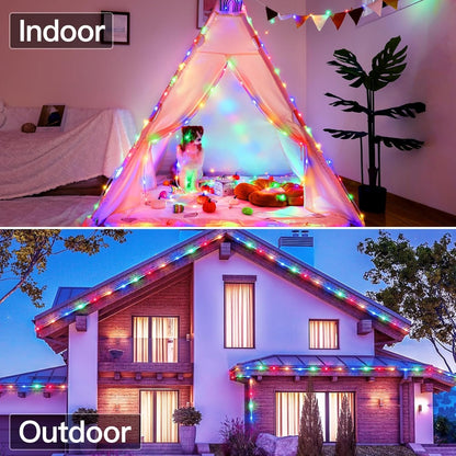 LED Rope Lights Outdoor 23FT 72FT 105FT – Flexible Tube String Lights for Halloween Decorations, Yard, Porch, Garden & Party, Neon Blue, Pure White, RGB, Amber, 50/200/300 LEDs