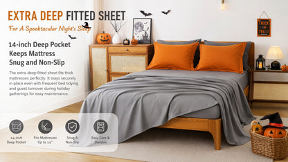 7-Piece Comforter Set Bed in a Bag - Soft Microfiber Down Alternative Comforter with Sheets Pillow Shams All Season Bedding Set Full Queen King, Multiple Colors