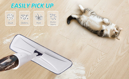 Microfiber Spray Mop with 3 Washable Reusable Pads – Water Spraying Flat Mop for Hardwood, Laminate, Tile & Ceramic Floors – Wet & Dry Dual-Purpose Household Floor Cleaning Mop Set