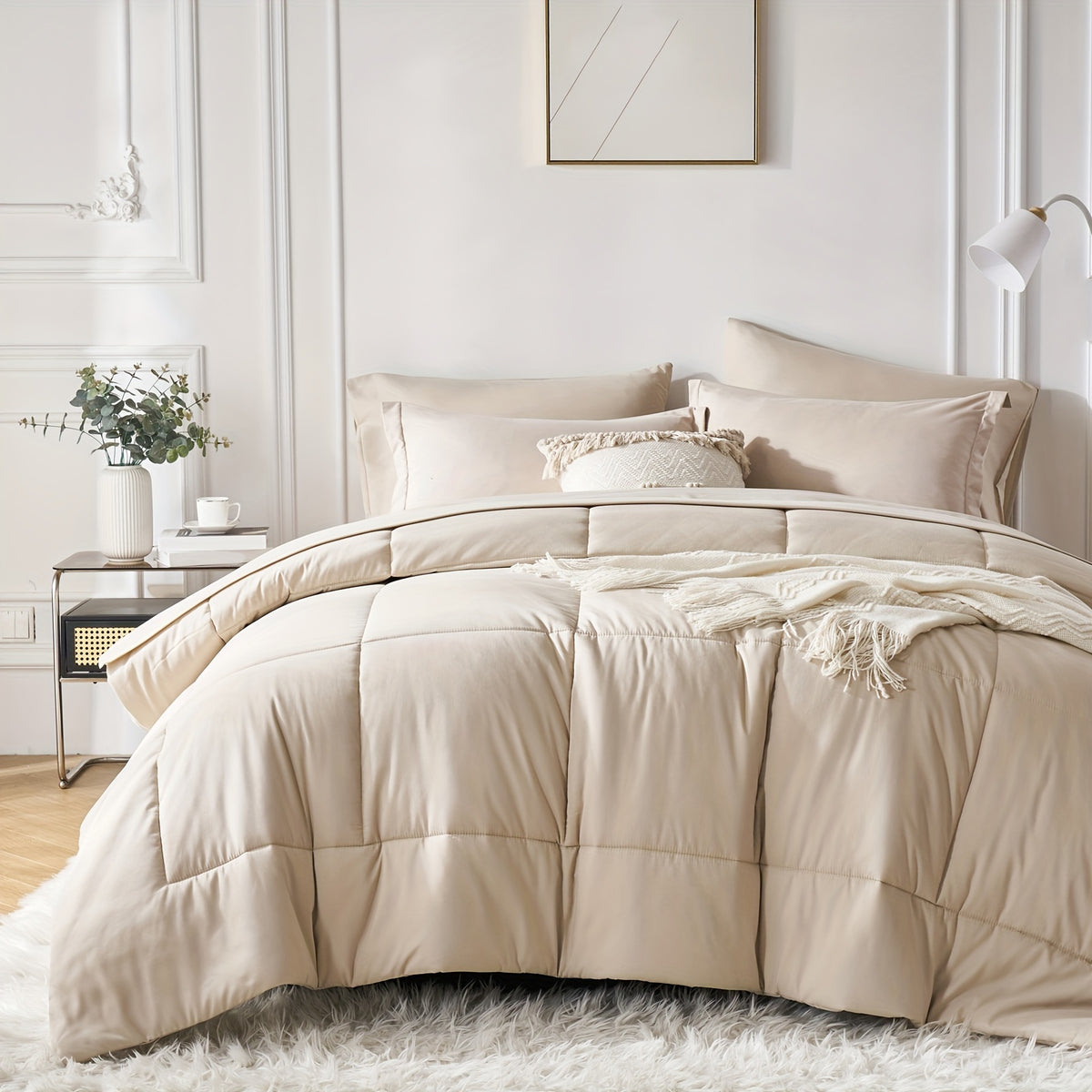Thin Quilt Comforter Set Twin Full Queen King – Lightweight Breathable Bed in a Bag with Sheets Pillowcases Pillow Shams, All Season Microfiber Bedding Multi-Color
