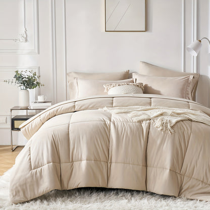 Thin Quilt Comforter Set Twin Full Queen King – Lightweight Breathable Bed in a Bag with Sheets Pillowcases Pillow Shams, All Season Microfiber Bedding Multi-Color