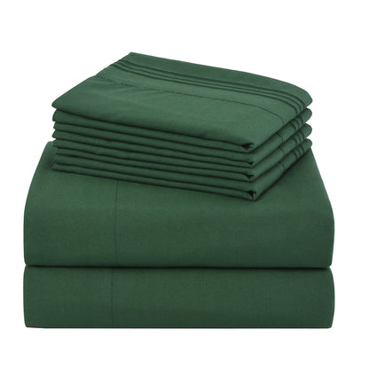Microfiber Bed Sheets Set 6 Piece Hotel Grade 18" Deep Pocket, Breathable Soft Bedding Twin Full Queen King, 100 GSM All-Season Comfort, Machine Washable Fitted Sheet Flat Sheet Pillowcases, 12 Colors