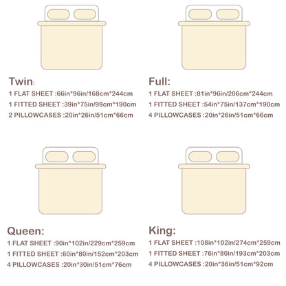 Microfiber Bed Sheets Set 6 Piece Hotel Grade 18" Deep Pocket, Breathable Soft Bedding Twin Full Queen King, 100 GSM All-Season Comfort, Machine Washable Fitted Sheet Flat Sheet Pillowcases, 12 Colors