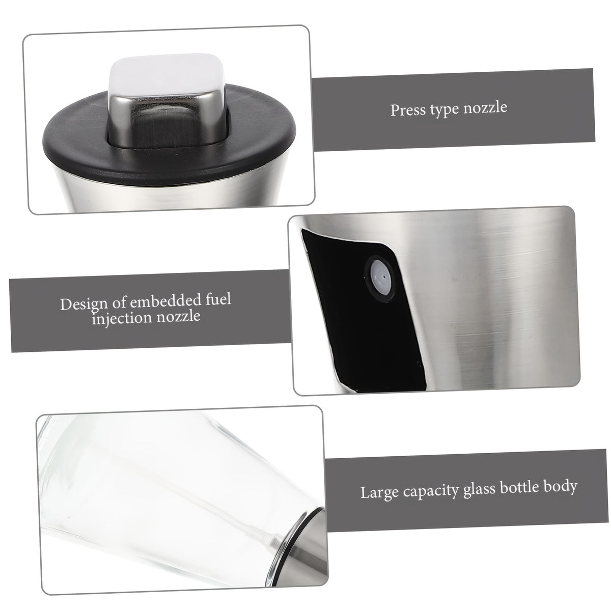 Oil Sprayer for Cooking – Stainless Steel Olive Oil Spray Bottle with Pressurized Mist, Glass Body, Even Coating for Air Fryer, BBQ, Salad, Baking & Grilling, Healthy Kitchen Cooking Spray Dispenser